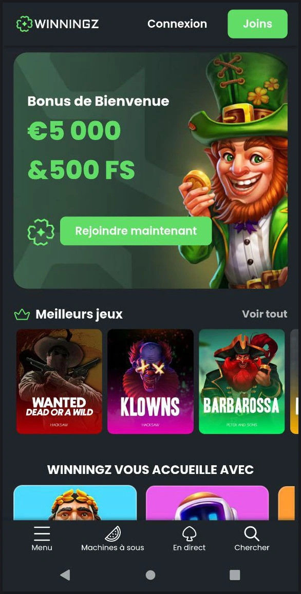 Jouer sur mobile Winningz – accès instantané au casino depuis ton téléphone