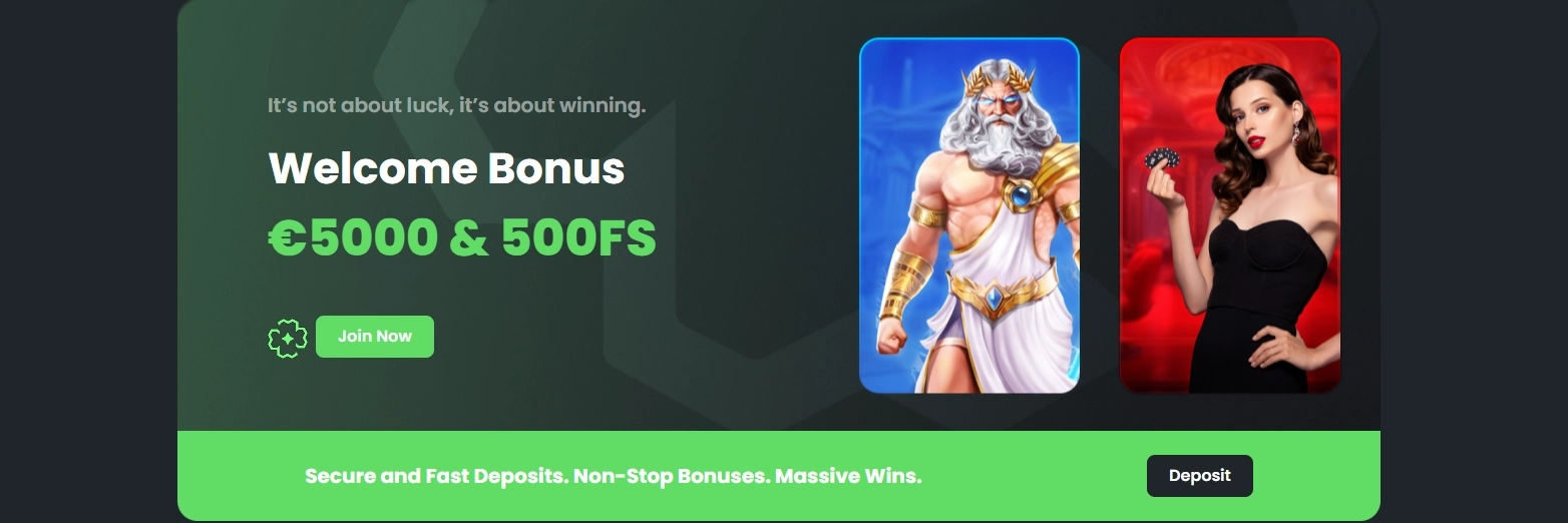 Exclusive casino welcome bonus for new players at Duospin